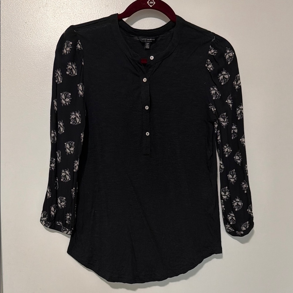 Black and Floral Women's Top - Lucky Brand